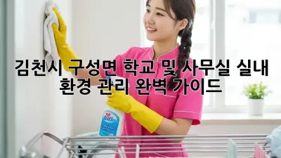 김천시 구성면 학교 및 사무실 실내 환경 관리 완벽 가이드